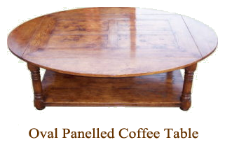 Oval Panelled Coffee Table